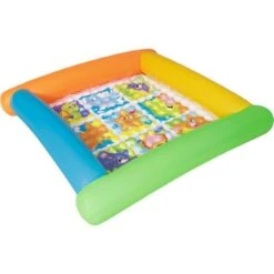 Tapis De Jeux Gonflable Bestway Friendly Animals 132x132x23 Cm