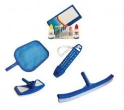KOKIDO Kit De Nettoyage Comprenant Nettoyeurs De Piscine, Cueilleurs De Feuilles, Test De Chlore, Brosse De 45 Cm Et Thermomètre
