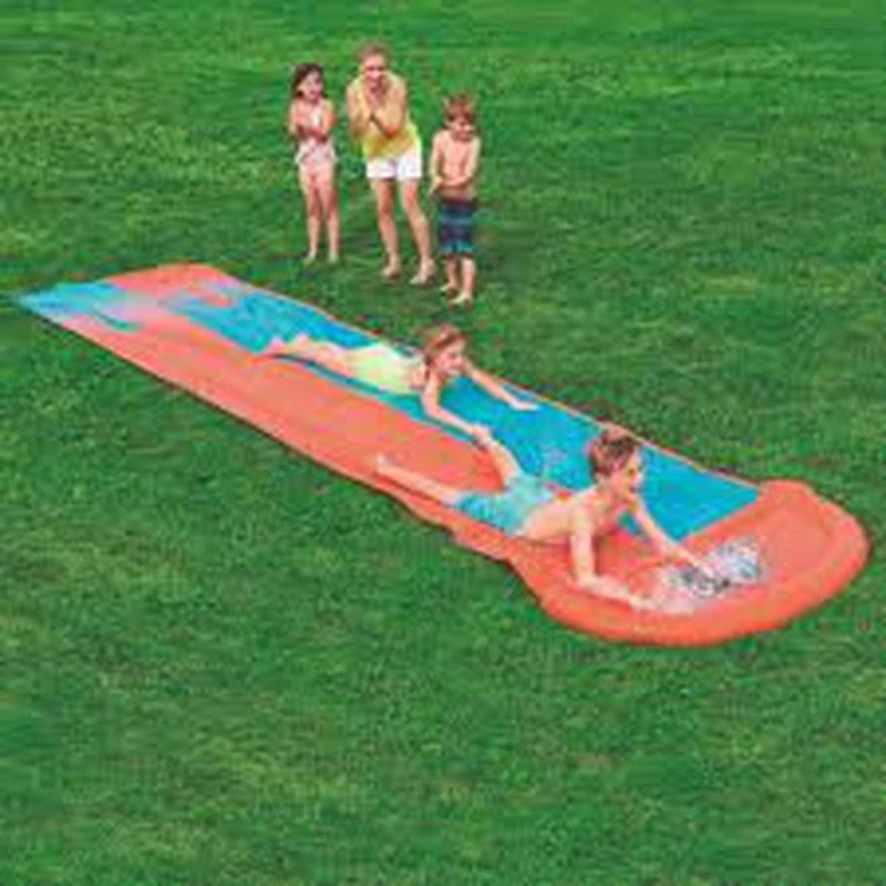 Tapis De Glisse Gonflable Bestway H2O Go! Double Orange/Bleu 549 Cm