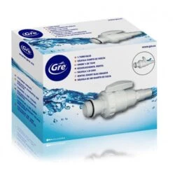 GRE Vanne D'arrêt 1/4 De Tour + Embout Cannelé Ø 32/38 Mm Pour Piscines Gré
